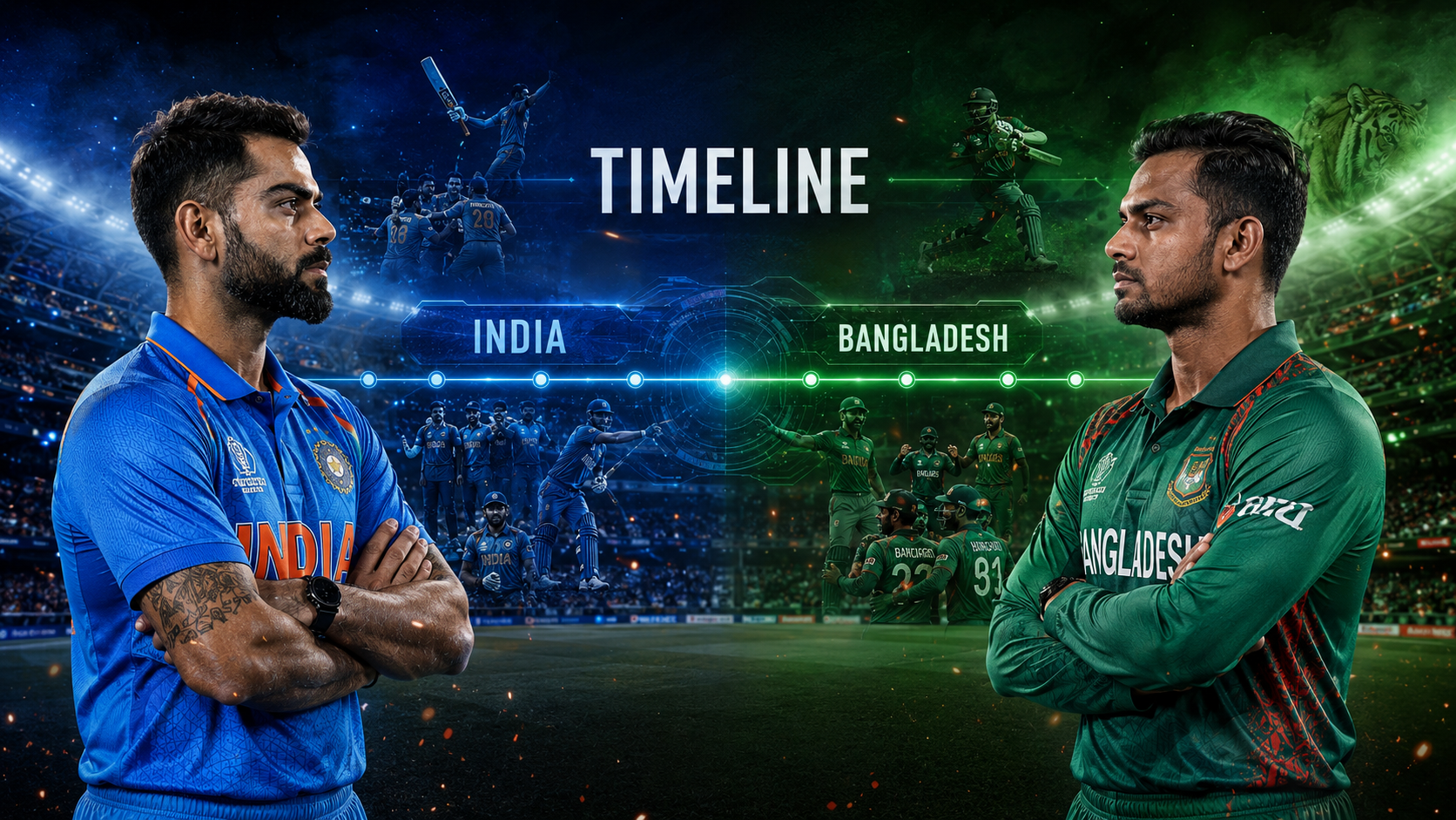 India National Cricket Team Vs Bangladesh National Cricket Team Timeline