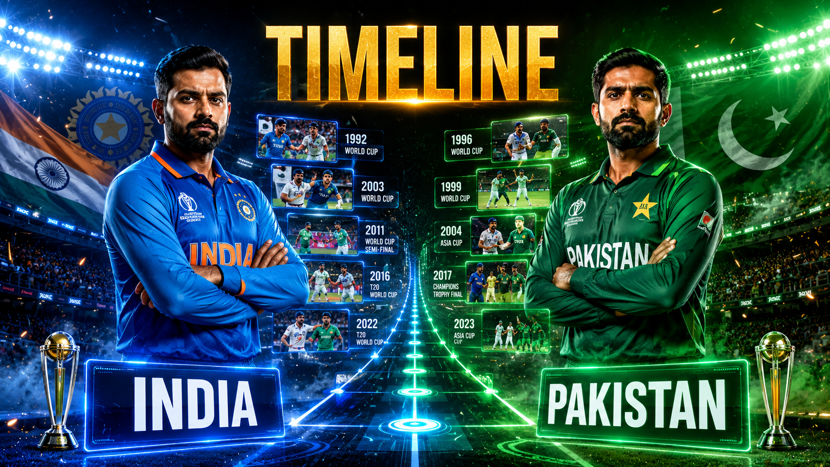 India National Cricket Team Vs Pakistan National Cricket Team Timeline