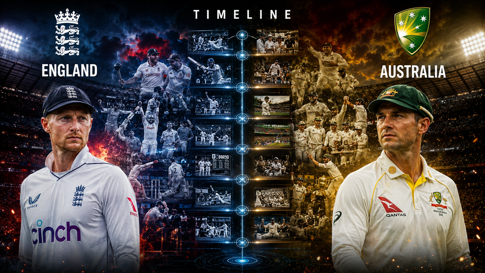 England Cricket Team Vs Australian Men’s Cricket Team Timeline