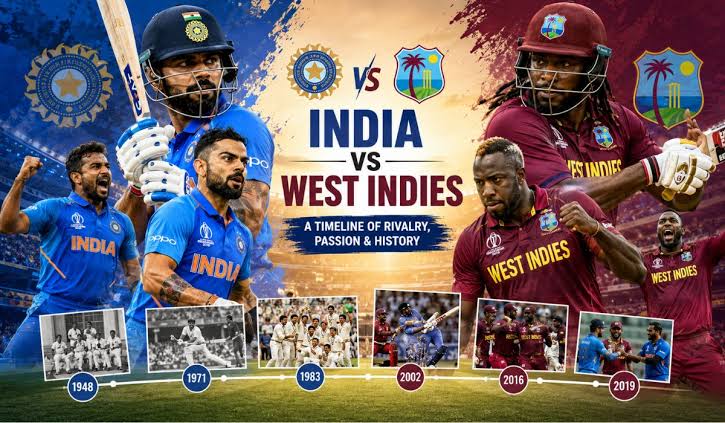 West Indies Cricket Team Vs India National Cricket Team Timeline