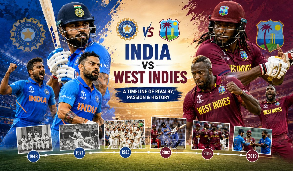 India National Cricket Team Vs West Indies Cricket Team Timeline