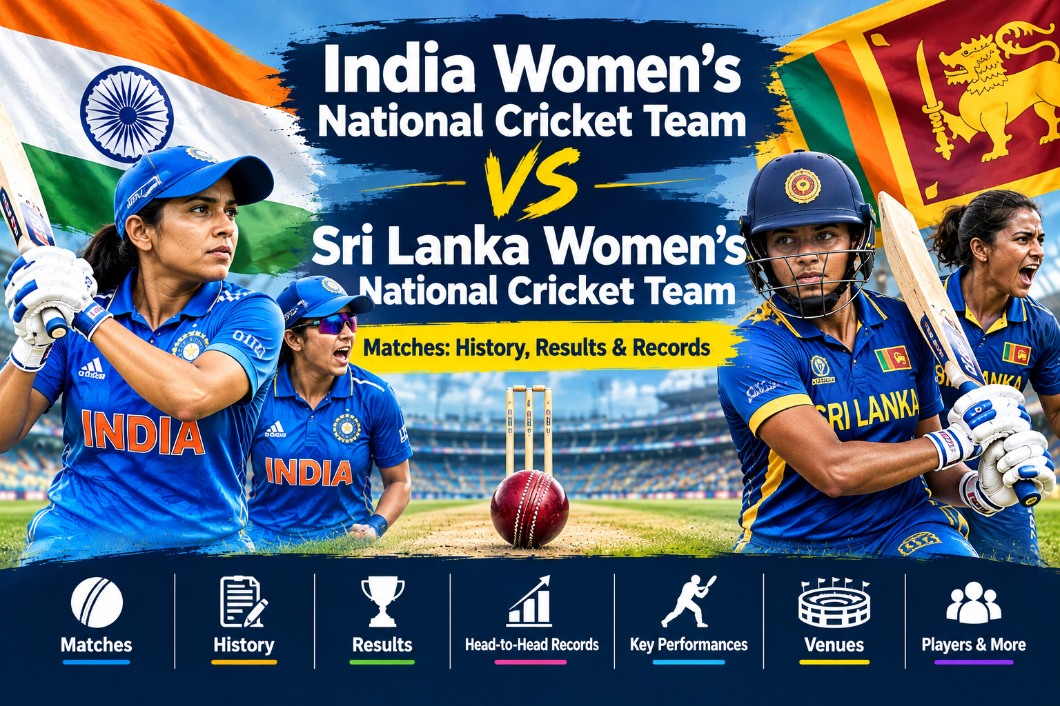 India Women's National Cricket Team vs Sri Lanka Women matches, history, results and records